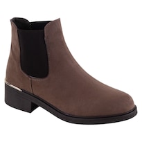 Botas Casuales Exterior Gamuza Color Café Para Mujer De Rbcollection