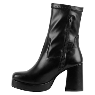 Foto 3 | Foto 3 | Botín Con Tacón Exterior Piel Vegana Color Negro Para Mujer De Rbcollection