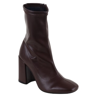 Foto 1 | Foto 1 | Botín Con Tacón Exterior Piel Vegana Color Café Para Mujer De Rbcollection