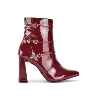 Foto 1 | Foto 1 | Botin Moda Charol Hebilla Tacon Para Dama Walki Alexa Vino