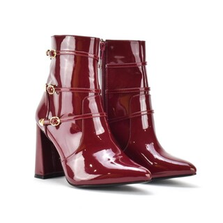 Foto 2 | Foto 2 | Botin Moda Charol Hebilla Tacon Para Dama Walki Alexa Vino