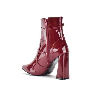 Foto 3 | Foto 3 | Botin Moda Charol Hebilla Tacon Para Dama Walki Alexa Vino