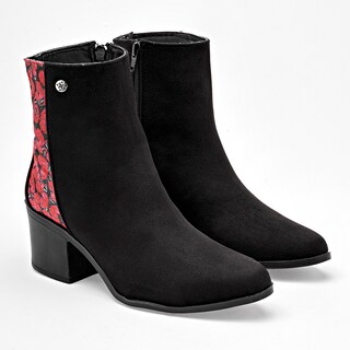Foto 2 | Foto 2 | Mora Tierra Botín Para Mujer Negro Rojo