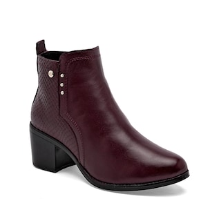 Foto 1 | Foto 1 | Moramora Botín Para Mujer Vino Piel De Borrego