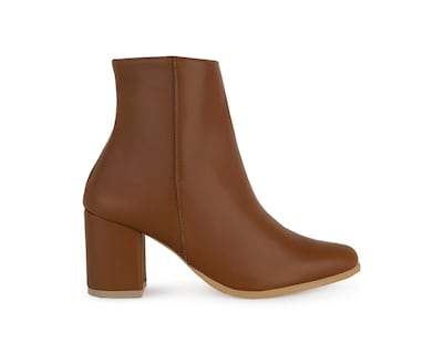 Foto 2 | Foto 2 | Bota Color Café Tacón Material Sintético