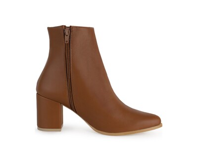 Foto 3 | Foto 3 | Bota Color Café Tacón Material Sintético