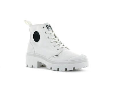 Foto 1 | Foto 1 | Bota Palladium Pallabase Twill Blanco para Dama