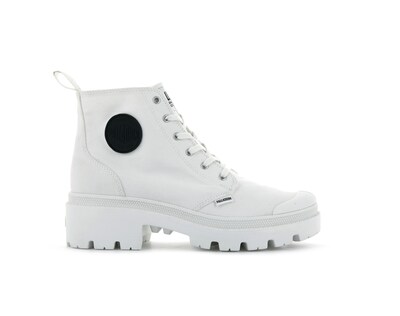 Foto 2 | Foto 2 | Bota Palladium Pallabase Twill Blanco para Dama