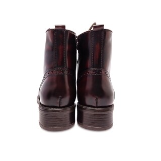 Foto 3 | Foto 3 | Botín de Piel Dasalo color Tinto para Mujer