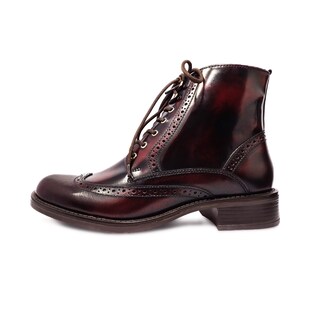 Foto 4 | Foto 4 | Botín de Piel Dasalo color Tinto para Mujer