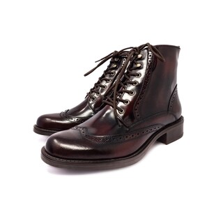 Foto 6 | Foto 6 | Botín de Piel Dasalo color Tinto para Mujer