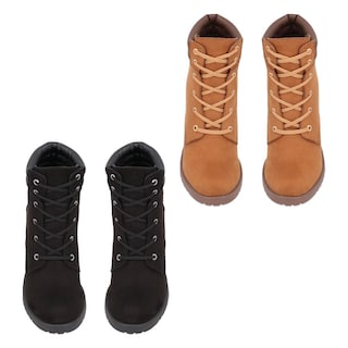 Foto 4 | Foto 4 | Botas Uh Lulu By Eh! para Mujer 2 Pack Negras y Cafés