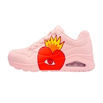 Tenis Skechers Uno Ricardo Cavolo Flaming Heart Mujer Rosa