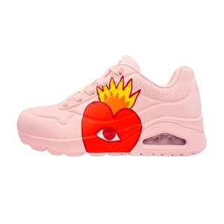 Foto 1 | Foto 1 | Tenis Skechers Uno Ricardo Cavolo Flaming Heart Mujer Rosa