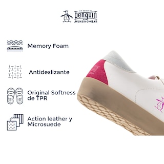 Foto 5 | Foto 5 | Tenis Original Penguin Style Leah Blanco Rosa Para Mujer