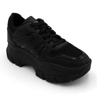 Foto 1 | Foto 1 | Tenis Tipo Deportivo Exterior Piel Vegana Color Negro Para Mujer De Rbcollection