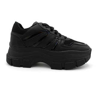 Foto 2 | Foto 2 | Tenis Tipo Deportivo Exterior Piel Vegana Color Negro Para Mujer De Rbcollection