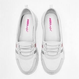 Foto 3 | Foto 3 | Mora Confort Tenis Urbano Para Mujer Blanco Gris Rosa