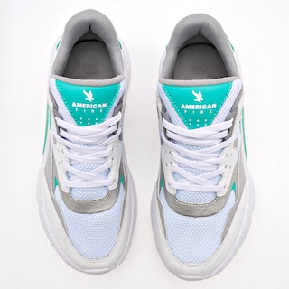 Foto 3 | Foto 3 | American Fire Tenis Urbano Para Mujer Blanco Plata Verde