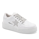 Tenis Urbanos Moramora Blanco y Plata para Mujer
