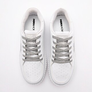 Foto 3 | Foto 3 | Tenis Urbanos Moramora Blanco y Plata para Mujer