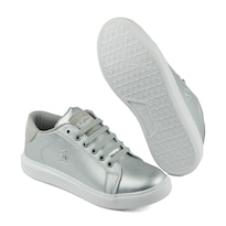 Tenis Original Penguin Style Dorothy color Plata para Mujer