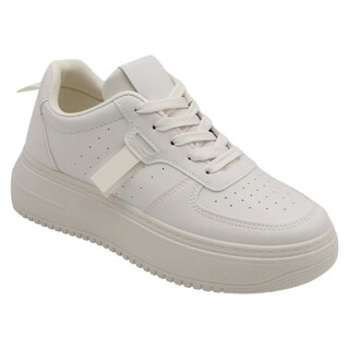 Foto 1 | Foto 1 | Tenis Con Cordones Exterior Piel Vegana Color Beige Para Mujer De Rbcollection