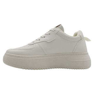Foto 4 | Foto 4 | Tenis Con Cordones Exterior Piel Vegana Color Beige Para Mujer De Rbcollection