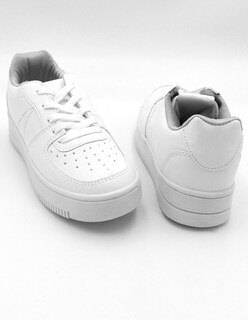 Foto 6 | Foto 6 | Tenis Con Cordones Exterior Piel Vegana Color Blanco Para Mujer De Rbcollection