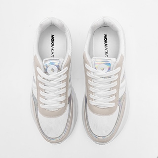 Foto 3 | Foto 3 | Moramora Tenis Urbano Para Mujer Blanco Late Plata Cod.132628