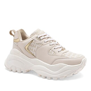 Foto 1 | Foto 1 | Moramora Tenis Urbano Para Mujer Beige Dorado Cod.132565