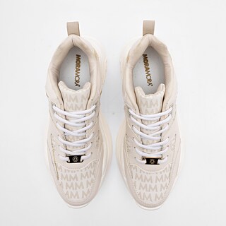 Foto 3 | Foto 3 | Moramora Tenis Urbano Para Mujer Beige Dorado Cod.132565