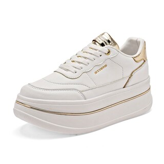 Foto 1 | Foto 1 | Stars Of The World Tenis Urbano Para Mujer Blanco Dorado Cod.133456