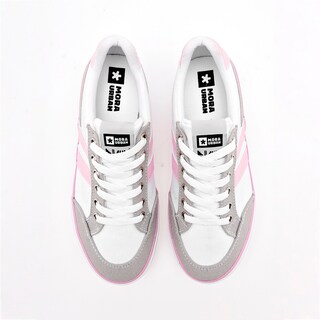 Foto 3 | Foto 3 | Mora Urban Tenis Urbano Para Mujer Blanco Gris Rosa Cod.133388