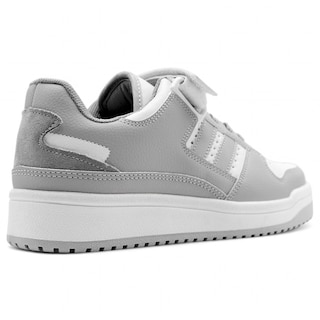 Foto 3 | Foto 3 | Tenis Con Cordones Exterior Piel Vegana Color Gris Para Mujer De Rbcollection