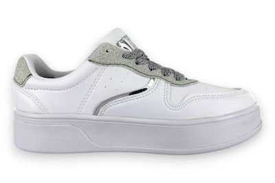 Foto 3 | Foto 3 | Tenis Casual Blanco Plata Mujer Bluferno Newk