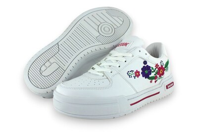 Foto 1 | Foto 1 | Tenis Casual Blanco Rosa Verde Mujer Panther Newk