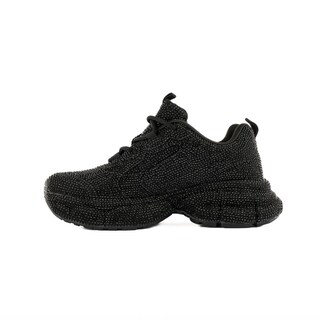 Foto 2 | Foto 2 | Tenis Sneaker Plataforma Brillos Moda 5cm Para Mujer Walki Tulia Negro