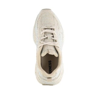 Foto 3 | Foto 3 | Tenis Sneaker Plataforma Brillos Moda 5cm Para Mujer Walki Tulia Beige