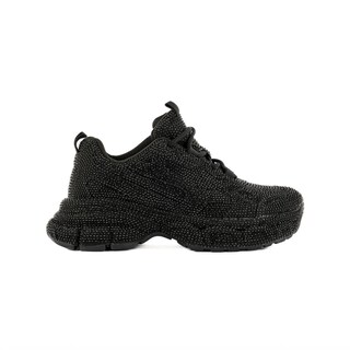 Foto 1 | Foto 1 | Tenis Sneaker Plataforma Brillos Moda 5cm Para Mujer Walki Tulia Negro