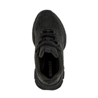 Foto 3 | Foto 3 | Tenis Sneaker Plataforma Brillos Moda 5cm Para Mujer Walki Tulia Negro