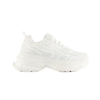 Tenis Sneaker Plataforma Moda 5cm Para Mujer Walki Dania Blanco