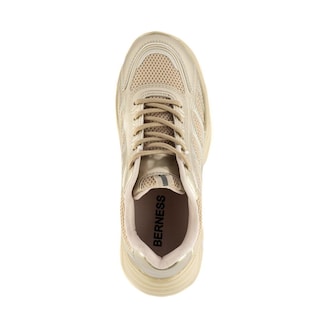 Foto 3 | Foto 3 | Tenis Sneaker Moda Brillo Plataforma 5cm Para Mujer Walki Dulce Dorado