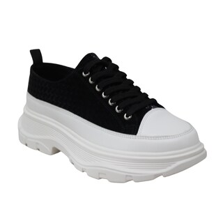 Foto 2 | Foto 2 | Teni Casual De Plataforma L16 Negro Blanco Para Mujer