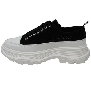Foto 3 | Foto 3 | Teni Casual De Plataforma L16 Negro Blanco Para Mujer