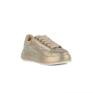 Foto 2 | Foto 2 | Tenis Sneaker Plataforma Moda 4cm Para Mujer Walki Zuria Dorado
