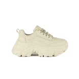 Tenis Sneaker Moda Plataforma 6.5cm Para Mujer Walki Jennifer Beige