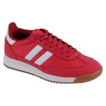 Tenis Con Cordones Exterior Piel Vegana Color Rojo Para Mujer De Rbcollection