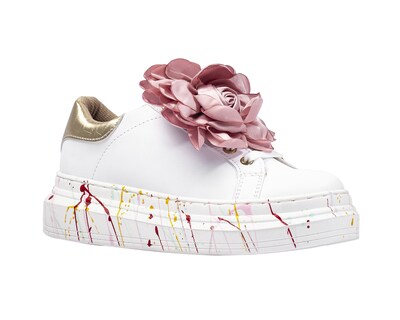 Foto 5 | Foto 5 | Tenis De Dama A Ángelozano De Piel Sintética  Tenis Flor  Color Blanco