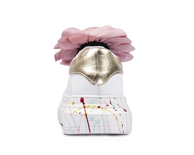 Foto 7 | Foto 7 | Tenis De Dama A Ángelozano De Piel Sintética  Tenis Flor  Color Blanco